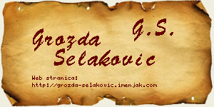 Grozda Selaković vizit kartica